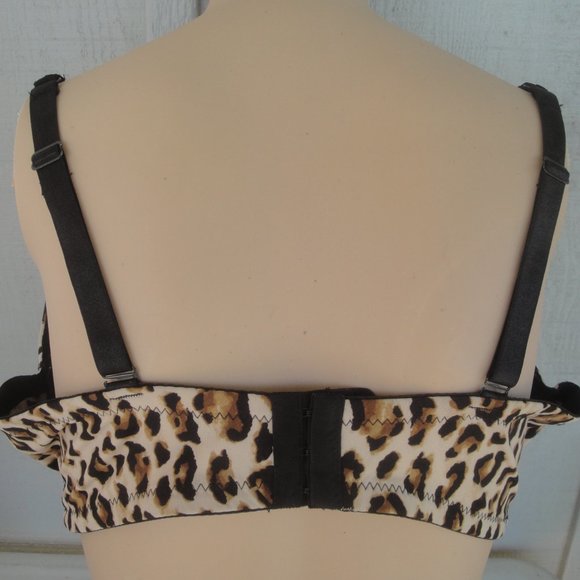 Pink K Leopard/Cheetah Print Underwire Bra Size 42D - Picture 2 of 7